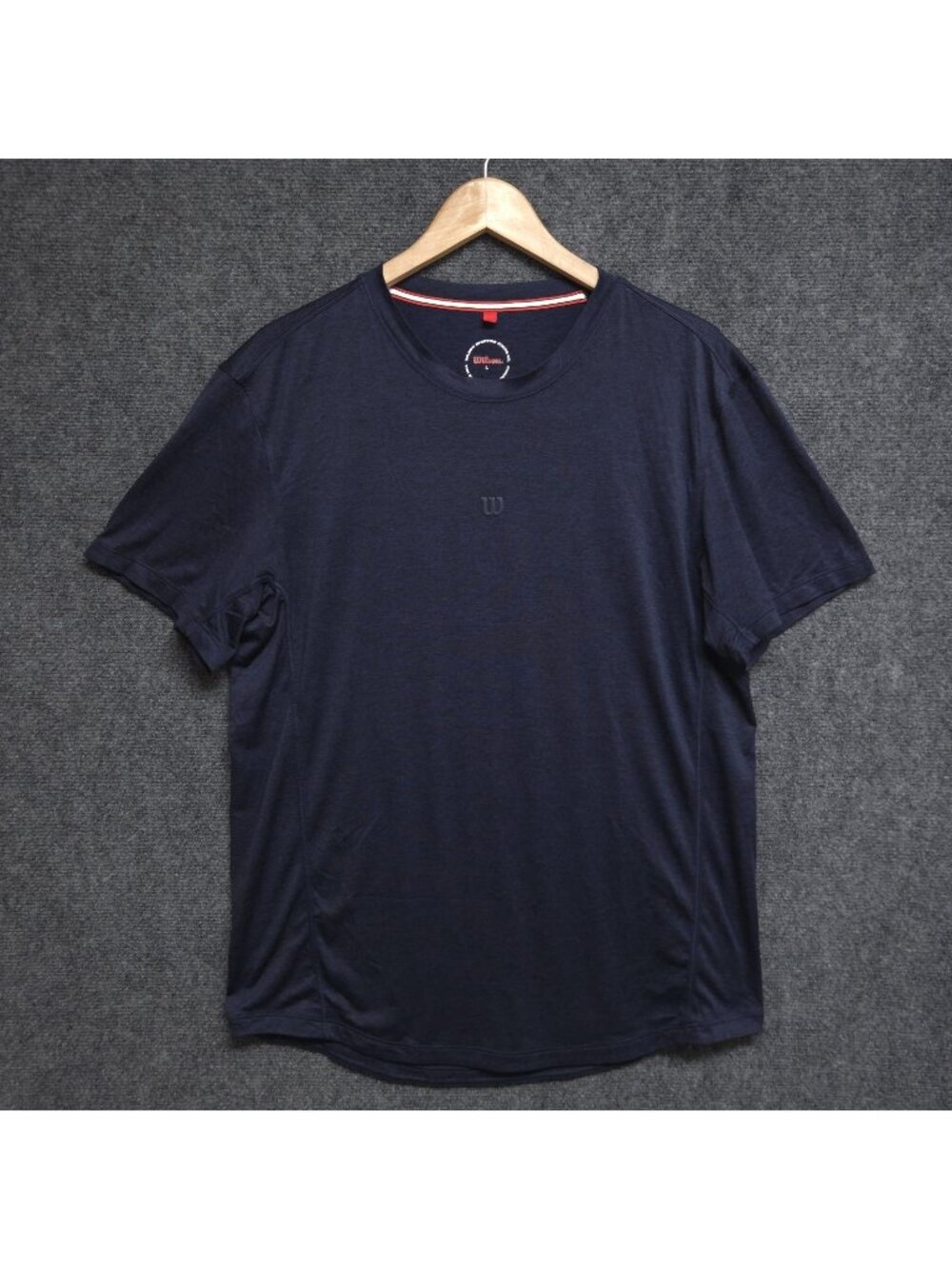 Wilson Shirt Mens Large Navy Blue Everyday Performance Tee Short Sleeve Casual